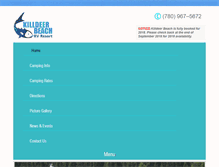 Tablet Screenshot of killdeerbeachresort.com